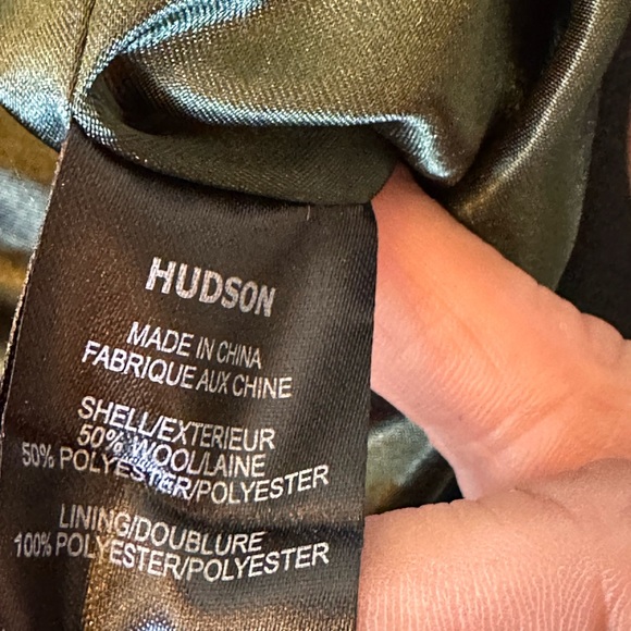 Hudson jeans NWT size S black double breasted wool peacoat sold at Nordstrom - Picture 11 of 15